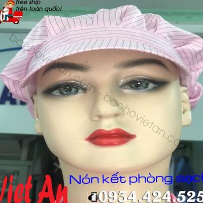 Nón Kết Phòng Sạch Hồng Dâu