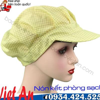 Nón Kết Phòng Sạch Màu Vàng