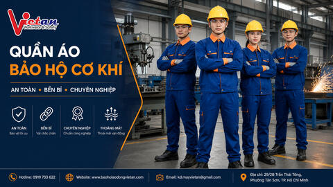 Quần Áo Bảo Hộ Cơ Khí – Bền Đẹp, Thoải Mái, May Theo Yêu Cầu