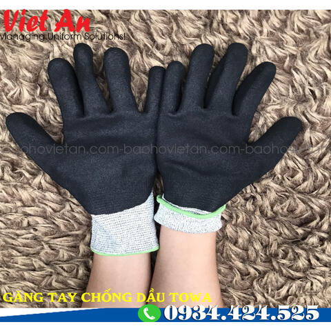 Găng Tay Chống Cắt Cấp Độ 5, Chống Dầu, Towa 540
