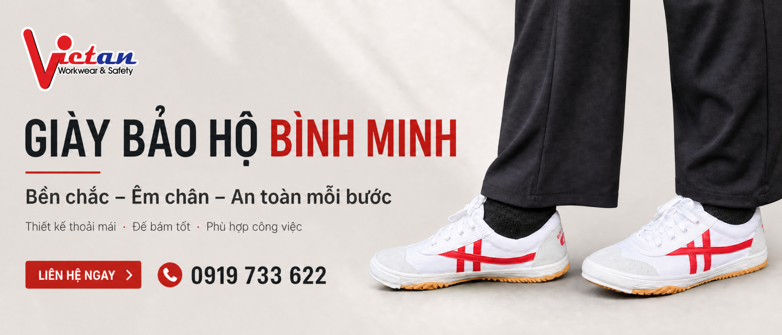 Bảo Hộ Lao Động Việt An cung cấp giày bảo hộ Bình Minh chính hãng, đa dạng mẫu mã, giá cạnh tranh và giao hàng toàn quốc.